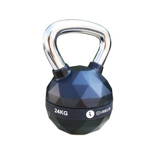 Sveltus kettlebell Diamond 24 kg staal/polyurenthaan zwart
